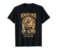 Misa Tradicional en latín del crucifijo católico de Memento Mori Camiseta gráfica económica, Hombre, Negro, L