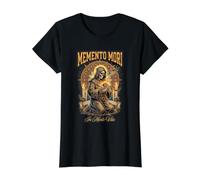 Misa Tradicional en latín del crucifijo católico de Memento Mori Camiseta gráfica económica, Mujer, Negro, XL