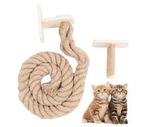 Misaakoeq Cuerda de escalada para gatos | Juguete de torre de escalada para gatitos - Escalera de salto de descanso para mascotas para moler patas, montado en la pared muebles para rascar gatitos