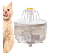 Misaakoeq Dispensador de agua para gatos, dispensador de fuente de agua circular transparente con bomba, accesorios de ducha para pájaros, alimentador de agua extraíble multifuncional para el hogar,
