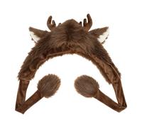Misaakoeq Gorros De Disfraz | Capucha De Peluche Para Halloween - Gorros Divertidos Con Capucha De Tema Animal - Para Fiesta De Cosplay, Esquí Al Aire Libre, Viajes, Ciclismo, Patinaje, Senderismo,