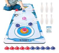 Misaakoeq Juego De Mesa De Curling, Juego De Bolos Combinado, Divertido Juguete De Fiesta para Niños Niñas Adultos Adolescentes Aficionados