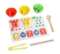 Misaakoeq Juegos De Matemáticas para Jardín De Infancia - Juguete Educativo Juego De Mesa con Abalorios Y Pinzas | Juegos De Aprendizaje Matemático | para Aula Educación En Casa Jardín De Infancia