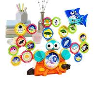 Misaakoeq Juguete De Construcción De Engranajes - Juego De Aprendizaje | Juguetes De Bloques De Construcción Stem - para Niños Y Niñas, Fiesta De Cumpleaños, Hogar, Preescolar, Escuela, Viaje, Playa