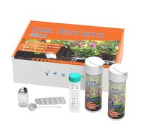 Misaakoeq Kit de Análisis de Suelo para Huerto | Analizador de Nutrientes 4 en 1 para Suelo,Suministros de Jardinería para Verduras Flores Plantas en Maceta Césped Huertos Granjas Invernaderos