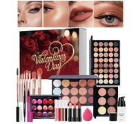 Misaakoeq Kit De Maquillaje Facial Para San Valentín | Completo Para El Uso Diario Y Cotidiano - Paleta con Labial y Sombras de Ojos para San Valentín | para Novia Amigas Hermanas Esposa Principiantes