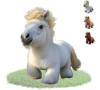 Misaakoeq My Realistic Robot Ponys Walks, Barks, and W-ags Its Tail,Just Like The Real Thing,Juguete Robot Caballo para Niños. Juguete Eléctrico Interactivo Que Camina