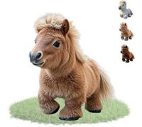 Misaakoeq My Realistic Robot Ponys Walks, Barks, and W-ags Its Tail,Just Like The Real Thing, Robot Caballo para Niños. Eléctrico Interactivo Que Camina