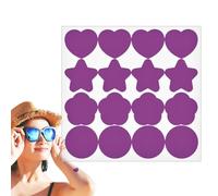 Misaakoeq Pegatinas de recordatorio de protección solar, parche de detección UV - Recordatorio de detección UV Etiqueta UV impermeable,16 pegatinas de prueba de protector solar que cambian de color