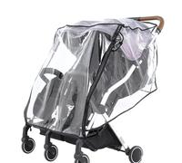 Misaakoeq Protector Climático Para Cochecito | Impermeable Resistente Al Viento Transparente Protector | De Lluvia Para Cochecito Doble De Viaje,para Uso Diario en Playa Compras Paseo