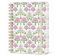 Misaidou Lined Spiral Notebook, Pretty Hardcover Notebooks 6''x 8.4'', Mughal Garden Cover, Notebook for Work, Note Taking, Journaling, Writing, Perfect Gifts, Daily Journal for Women Girls