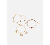 Misako Belenos pack pulsera con detalles colgantes Multicolor