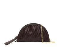 MISAKO Empadi bolso de fiesta en media luna trenzado con asa bandolera extraíble Mujer - Empadi Marrón 16x29x2cm