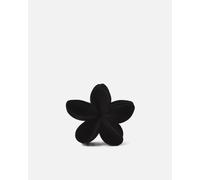 Misako Florencio pinza de pelo con forma de flor negra de terciopelo Negro