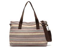 MISAKO Jaka Bolsa Fin de Semana con Estampado Jacquard y Bandolera extraíble Mujer - Jaka Multicolor 32x18x50cm