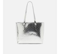 "Misako Misri bolso shopper grande con bolsillo para portátil (13"") y estampado monogram ED. Plateado"