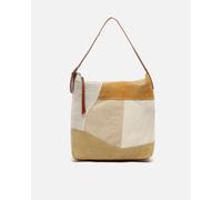 Misako Narcisa bolso hobo con estampado patchwork efecto desgastado ED. Mostaza