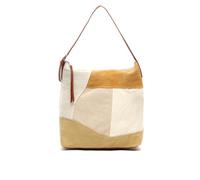 MISAKO Narcisa bolso hobo con estampado patchwork efecto desgastado ED. Mujer - Narcisa Mostaza 40x35x13cm