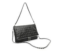 MISAKO Olu-1 bolso bandolera con detalles metalizados y doble asa Mujer - Olu-1 Negro 18 X 27 X 4 cm