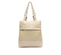 MISAKO Tichi mochila antirrobo efecto rafia Mujer - Tichi Beige 34x11x30cm