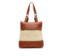 MISAKO Tichi mochila antirrobo efecto rafia Mujer - Tichi Camel 34x11x30cm