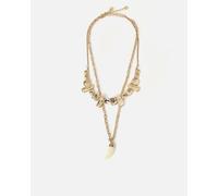 Misako Yumi conjunto de collar largo con colgante Dorado