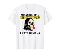 Misántropo Misantrópico Odio a los Humanos (Declaración Divertida y Solitaria) Camiseta
