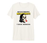 Misántropo Misantrópico Odio a los Humanos (Declaración Divertida y Solitaria) Camiseta Premium