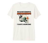 Misántropo Misantrópico Odio a los Humanos (Declaración Divertida y Solitaria) Camiseta Premium