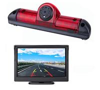 Misayaee Cámara de Marcha atrás Furgoneta Luz De Freno Trasera Cámara Reversible para Fiat Ducato/para Citroen Jumper/para Relay/para Peugeot Boxer 2006-2017 + 4.3" Color Digital TFT - Monitor
