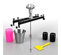 Miscelador de Pintura Neumático Horizontal, Agitador de Aire para Tanque IBC con Hélice Plegable, Motor 1/2HP 3/4HP 1HP, 0-2500RPM, Tamaño Ajustable para Mezclar Pintura, Tinta(Small 5Cylinder)