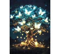 MISCER Árbol de la Vida Diamond Painting Kit para Adultos,5D Pintura de Diamante Kit Completo Niños Regalo, DIY Diamond Art Kit, para Decoración de Hogar 30x40cm