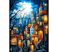 MISCER Cielo Estrellado Diamond Painting Kit para Adultos, 5D Pintura de Diamante Kit Completo Niños Regalo, DIY Diamond Art Kit, para Decoración de Hogar 30x40cm