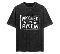 Mischief Brew Hardcore Anarcho Punk Rock Unisex Tops Printed Mens Black T-Shirt L