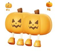 Mischievous Grinning Pumpkin Night Light, Cute Halloween Decor Pumpkin Lights With 3 Level Dimmable, Soft Silicone Bedside Touch Light (B,1PCS)
