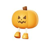 Mischievous Grinning Pumpkin Night Light,Cute Halloween Pumpkin Nights Light,Silicone Rechargeable Pumpkins Nightlight with Feet,Bedrooms LED Nightlight with Feet for Reading at Night (Orange)