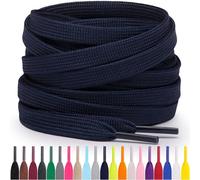 Miscly Cordones Planos para Zapatillas, Disponibles en Varias Tallas y Colores (Azul Marino, 69 cm)