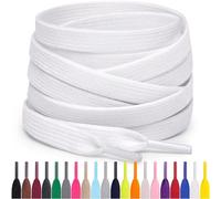 Miscly Cordones Planos para Zapatillas, Disponibles en Varias Tallas y Colores (Blanco, 69 cm)