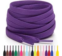 Miscly Cordones Planos para Zapatillas, Disponibles en Varias Tallas y Colores (Púrpura, 137 cm)