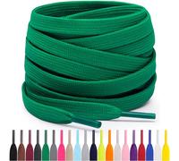 Miscly Cordones Planos para Zapatillas, Disponibles en Varias Tallas y Colores (Verde, 160 cm)