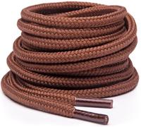 Miscly Cordones Redondos para Botas - Resistentes y Duraderos, Cordones para Botas de Trabajo y Calzado de Senderismo (Marrón, 206 cm)