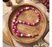 Misdary Rosario para bebé, regalo de bautizo, de silicona, que Dios bendiga a los niños, primer rosario con cruz, suministros de fiesta de bautizo para baby shower, regalos de comunión cristiana (rosa