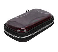 MISDBOUBM Cartera con Cremallera de Fibra de Carbono, Tarjetero de crédito empresarial con múltiples Compartimentos, Bolsa compacta para Tarjetas de identificación para Hombres y Mujeres, (Roja)
