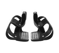 MISDBOUBM Estribos de Aluminio Antideslizantes para Montar a Caballo, con Almohadilla Antideslizante de Acero Inoxidable y Cubierta Protectora de Cuero de Vaca; Accesorios duraderos para