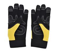 MISDBOUBM Gardening Work Gloves, Touchscreen Compatible Yard Gloves, Lightweight Breathable Microfiber Landscape Working Gloves with Hook and Loop Wrist Closure for Planting Outdoor Activiti (l)