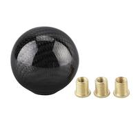 MISDBOUBM Pomo de palanca de cambios universal de fibra de carbono, cabezal de palanca de cambios manual para automóvil, alta sensibilidad con 3 adaptadores (7 mm, 9 mm, 9 mm), construcción (Negra)