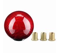 MISDBOUBM Pomo de palanca de cambios universal de fibra de carbono, cabezal de palanca de cambios manual para automóvil, alta sensibilidad con 3 adaptadores (7 mm, 9 mm, 9 mm), construcción (Roja)