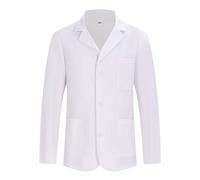 MISEMIYA - Bata Laboratorio Unisex - Bata Blanca Laboratorio Hombre - Bata Medico Mujer - Bata de Laboratorio Hombre 8164 - S, Blanco