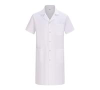 MISEMIYA - Bata Laboratorio Unisex - Bata Blanca Laboratorio Hombre - Bata Medico Mujer - Bata de Laboratorio Hombre Q8162 - S, Blanco