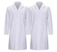 MISEMIYA Bata Medico Hombre 2-1816 Medical Lab Coat, Blanco, XXL (Pack de 2) Men's